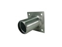 Conector con platina en acero inoxidable de pata de mesa con tablero para tubo 1.5/8in